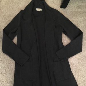 Loft outlet cardigan blazer charcoal grey xs